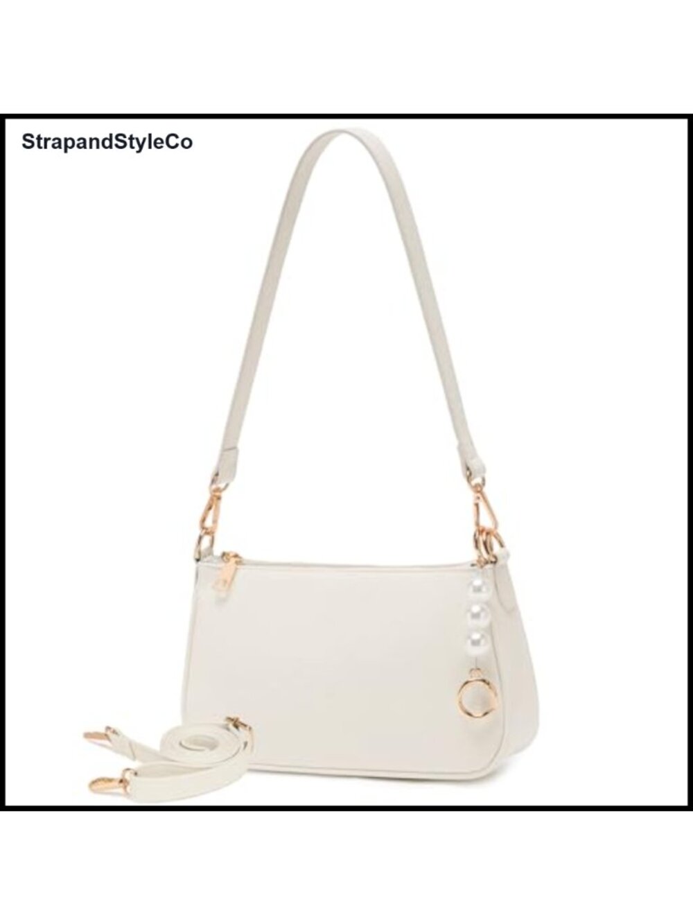 Vegan Leather Small Hobo Shoulder Bag Crossbody Clutch Purse 3 Straps